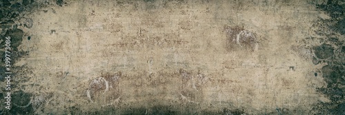 Wallpaper Mural Panoramic interior background with texture of old painted concrete wall with peeling plaster. Torontodigital.ca