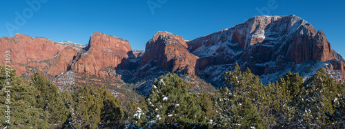 Peaks above Kolob Canyon after A Snowstorm