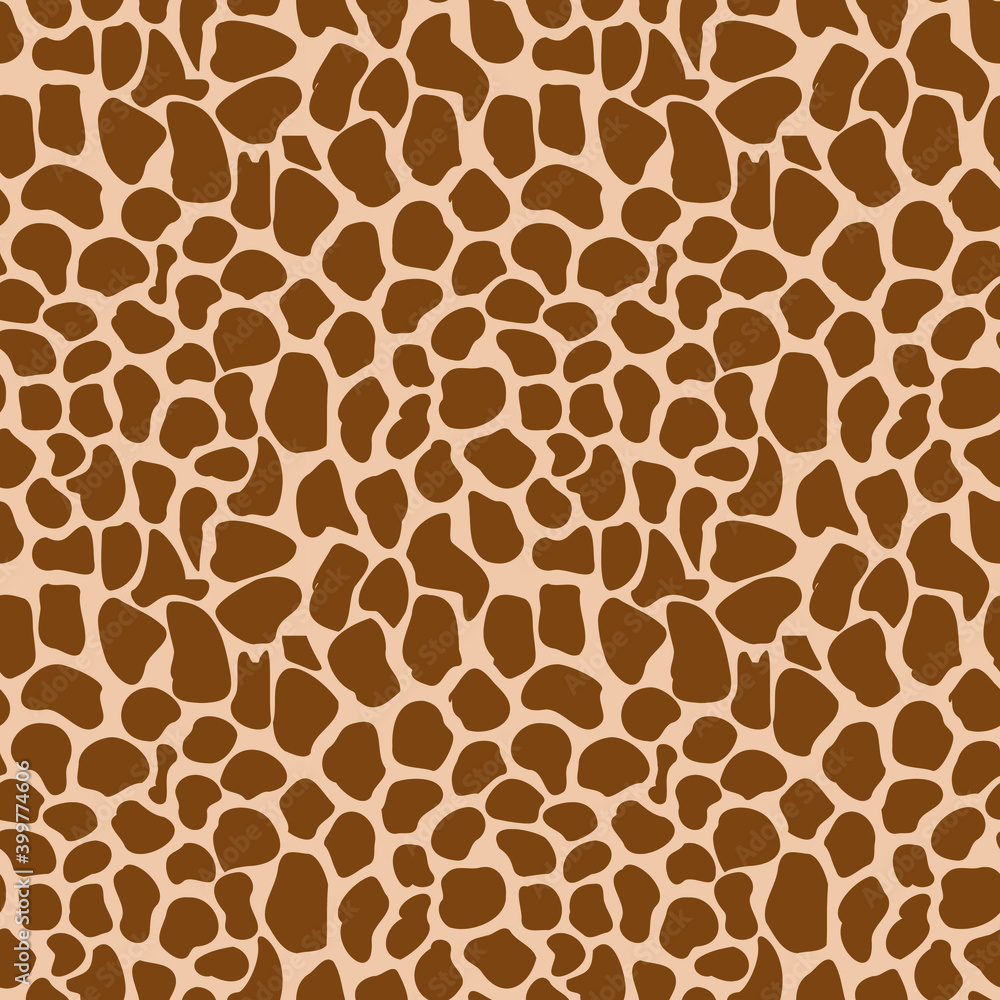 Seamless pattern of the skin, spots on the skin of a giraffe Seamless pattern of the skin, spots on the skin of a giraffe