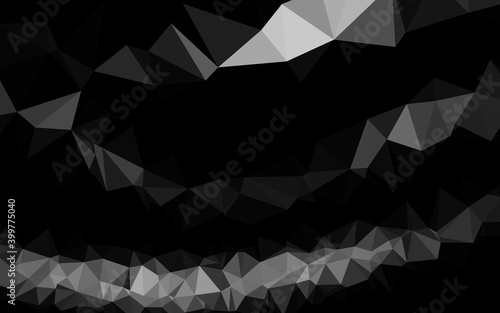 Dark Silver  Gray vector abstract polygonal texture.