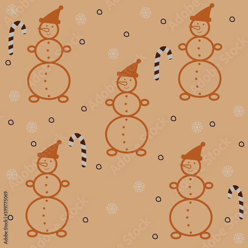 new year gingerbread pattern