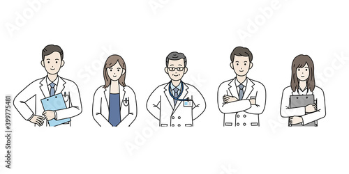 医者　科学者　男女　バストアップ