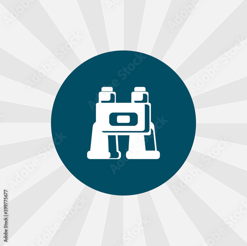 binoculars isolated vector icon. binocular design element