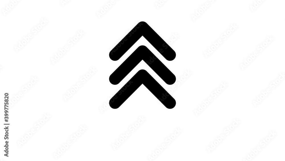 Arrows animation on a white background and Swipe up move animated. Arrows animation on a white background and Swipe up move animated.