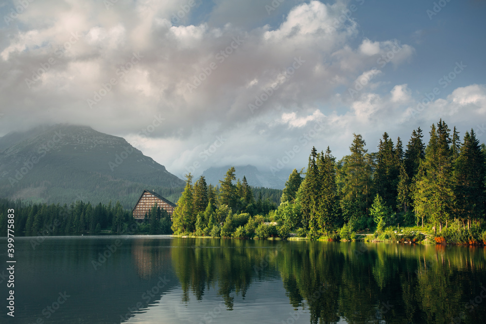 Fototapeta premium Morning view of the High Tatras National Park.