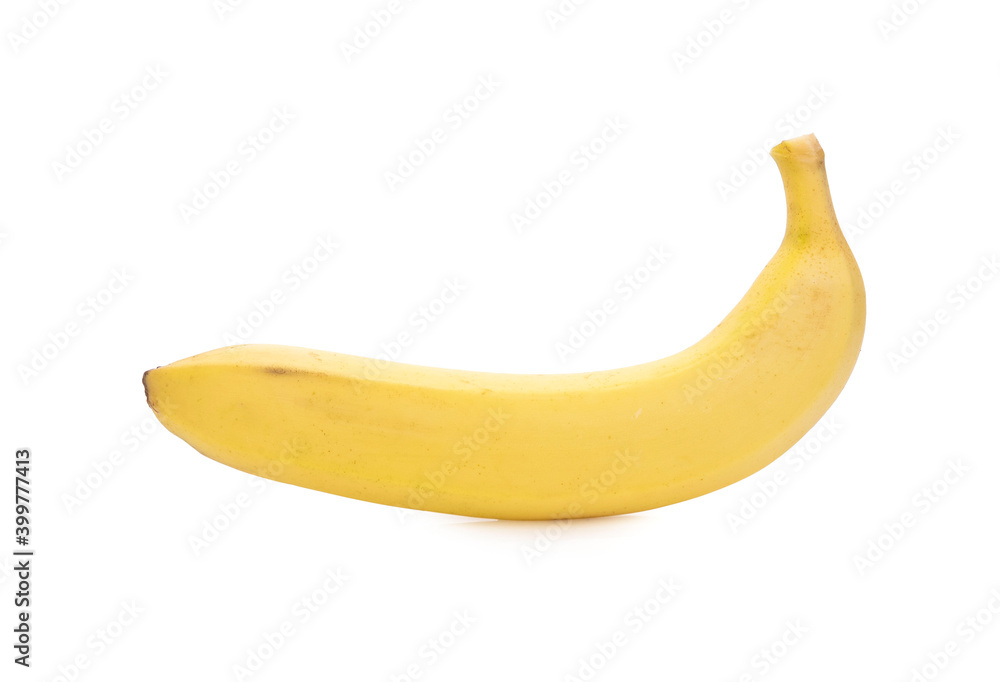 Ripe yellow banana isolated on white background Ripe yellow banana isolated on white background