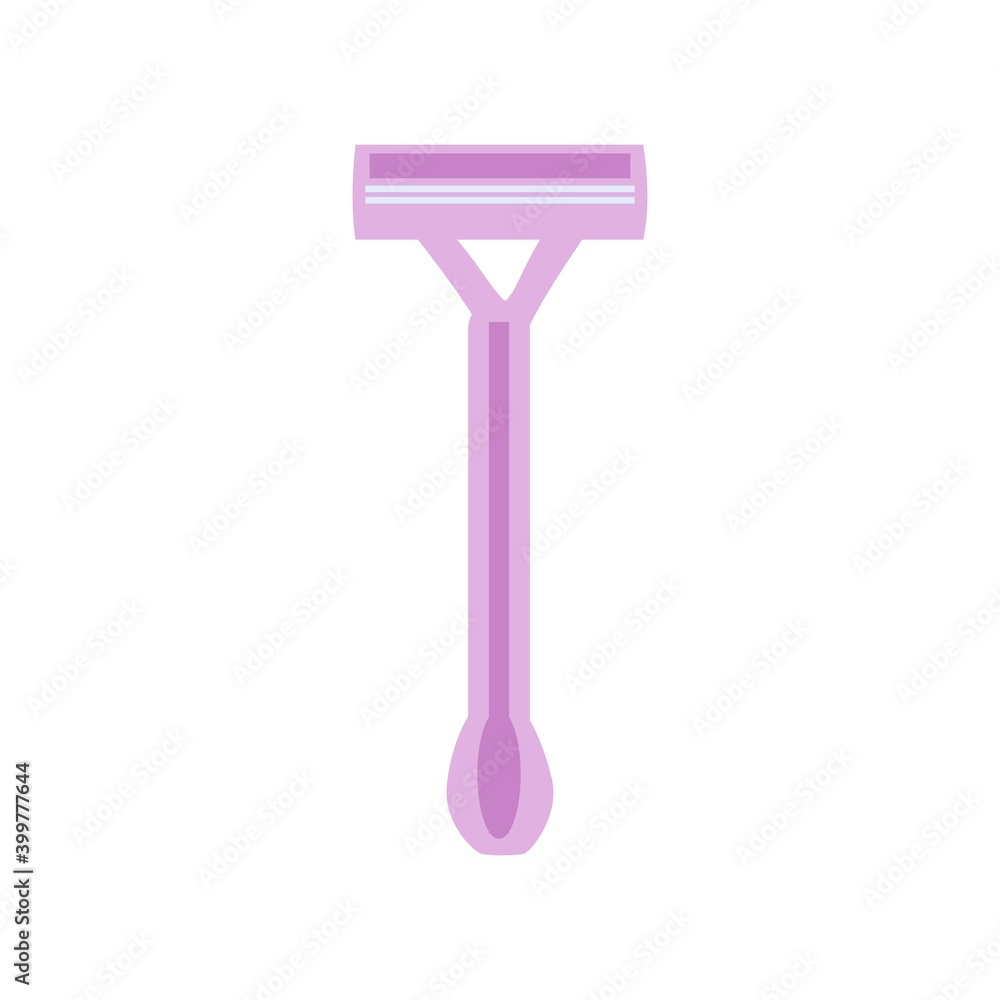 Pink small shaver Flat vector isolated illustration Pink small shaver Flat vector isolated illustration
