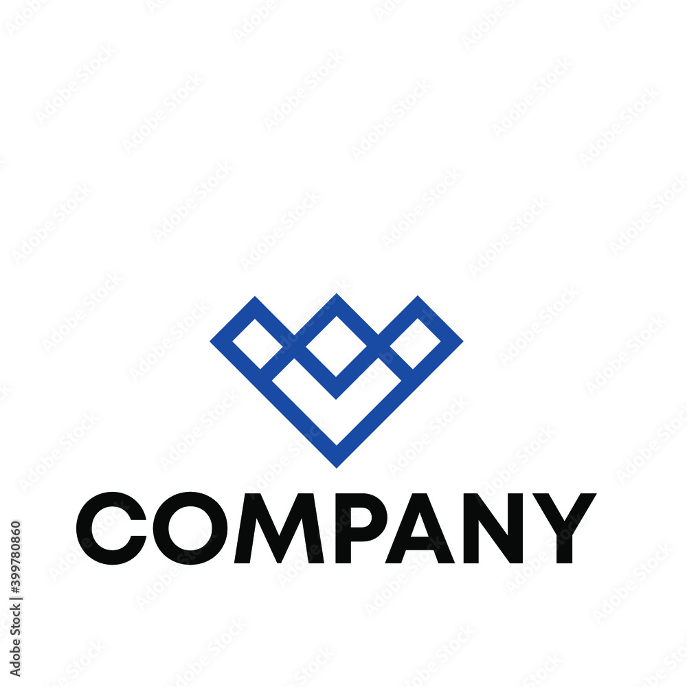 Obraz premium letter V logo 