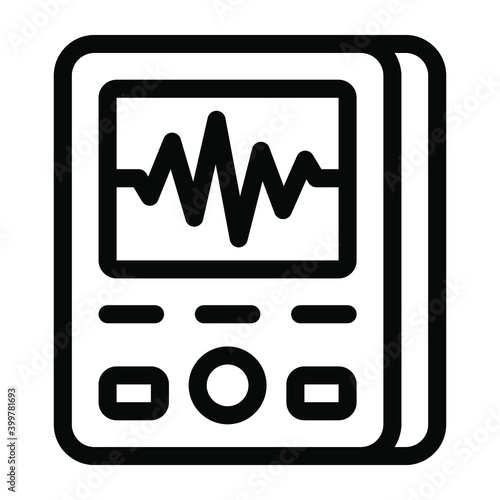 
Icon of current meter in solid editable design
