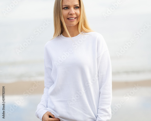 White sweatshirt for mockup