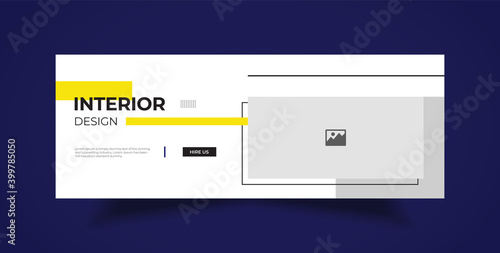 Furniture sale  social media post, web banner, and Facebook cover template