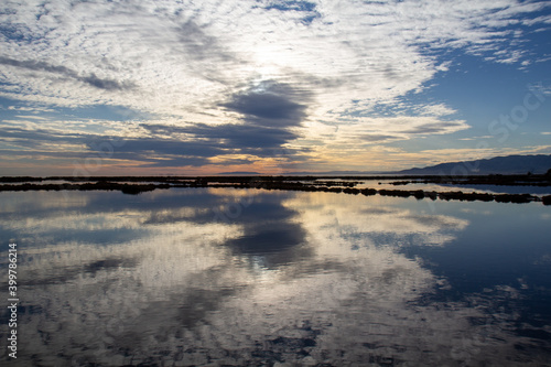 clouds in the water