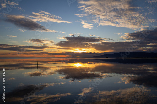 clouds in the water