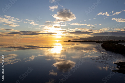 clouds in the water