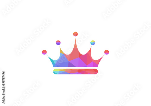 Crown logo vector icon illustration with various color. Crown icon with modern trendy