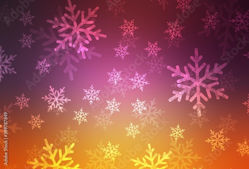 Light Pink, Yellow vector backdrop in holiday style.