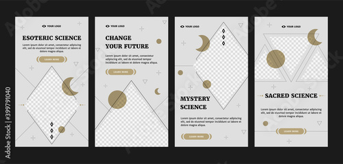 Esoteric social media stories set.
