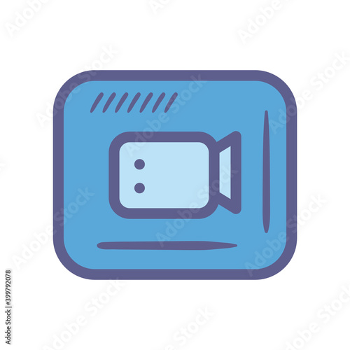 videocamera icon isolated vector design