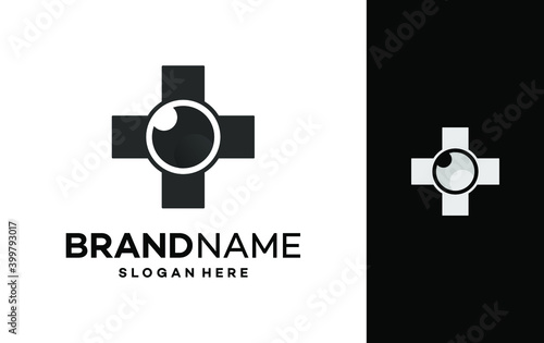 health eyes logo design concept, tech logo design template