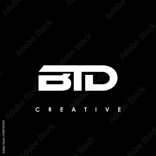 BTD Letter Initial Logo Design Template Vector Illustration