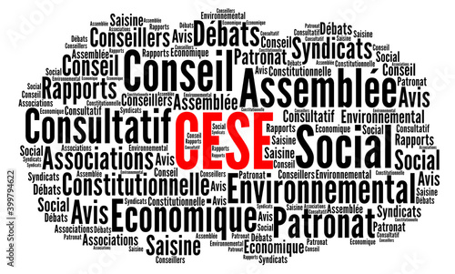фотографія CESE, Conseil Economique Social et Environnemental nuage de mots