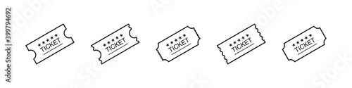 Vector Tickets Template Icons. Coupons. Vector illustration