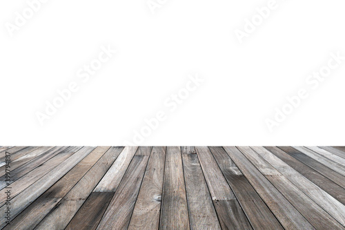Old wooden plank texture white background