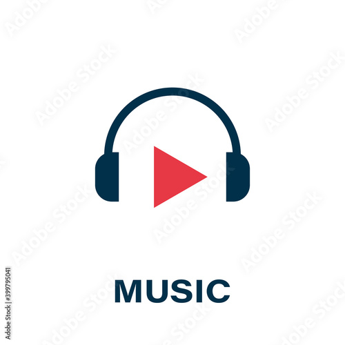 Music icon concept. Headphones icon. Concept logo. Trendy design. Vector illustration
