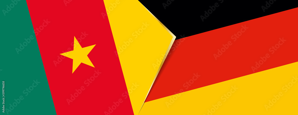 Cameroon and Germany flags, two vector flags. Cameroon and Germany flags, two vector flags.