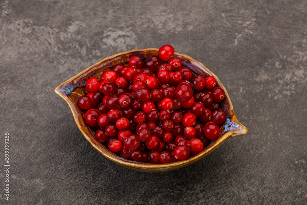 Sweet and tasty cranberry in the bowl Sweet and tasty cranberry in the bowl