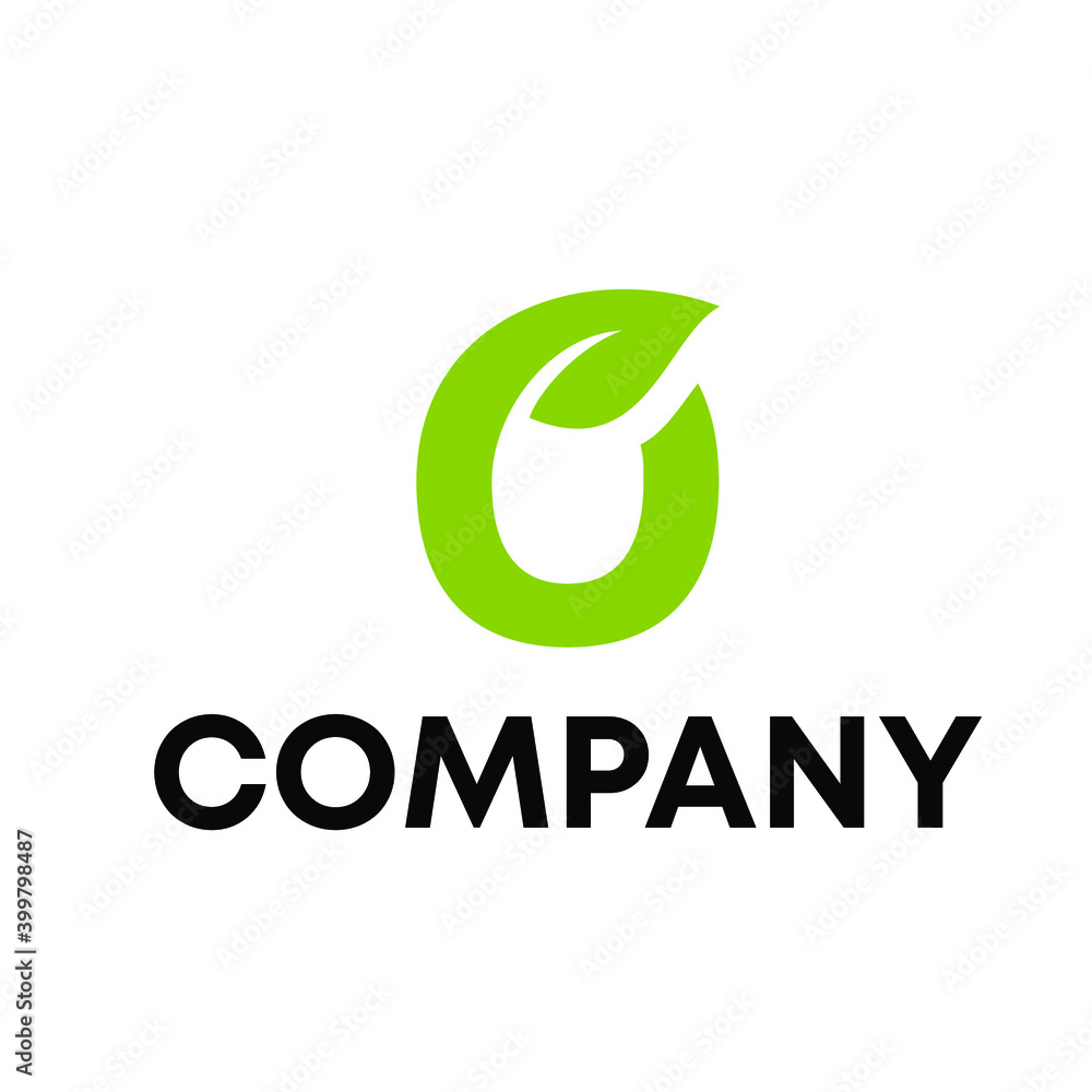 Fototapeta premium O Leaf logo design