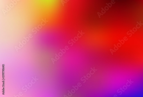 Light Red, Yellow vector glossy abstract background.