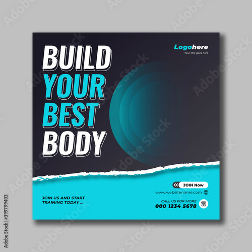 Gym Fitness Exercise Social Media Post
