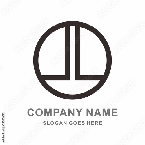 Geometric Square Letter L L Business Company Vector Logo Design