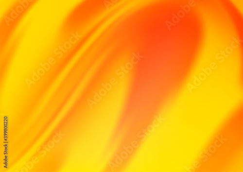 Light Yellow, Orange vector background with curved circles.