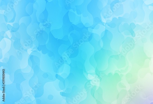 Light Blue, Green vector template with chaotic shapes.