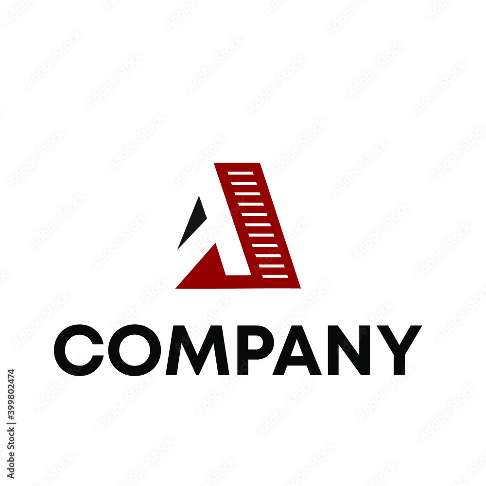 Obraz premium letter A logo