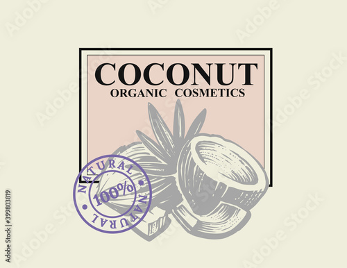 coconut sketch oil cosmetics emblem