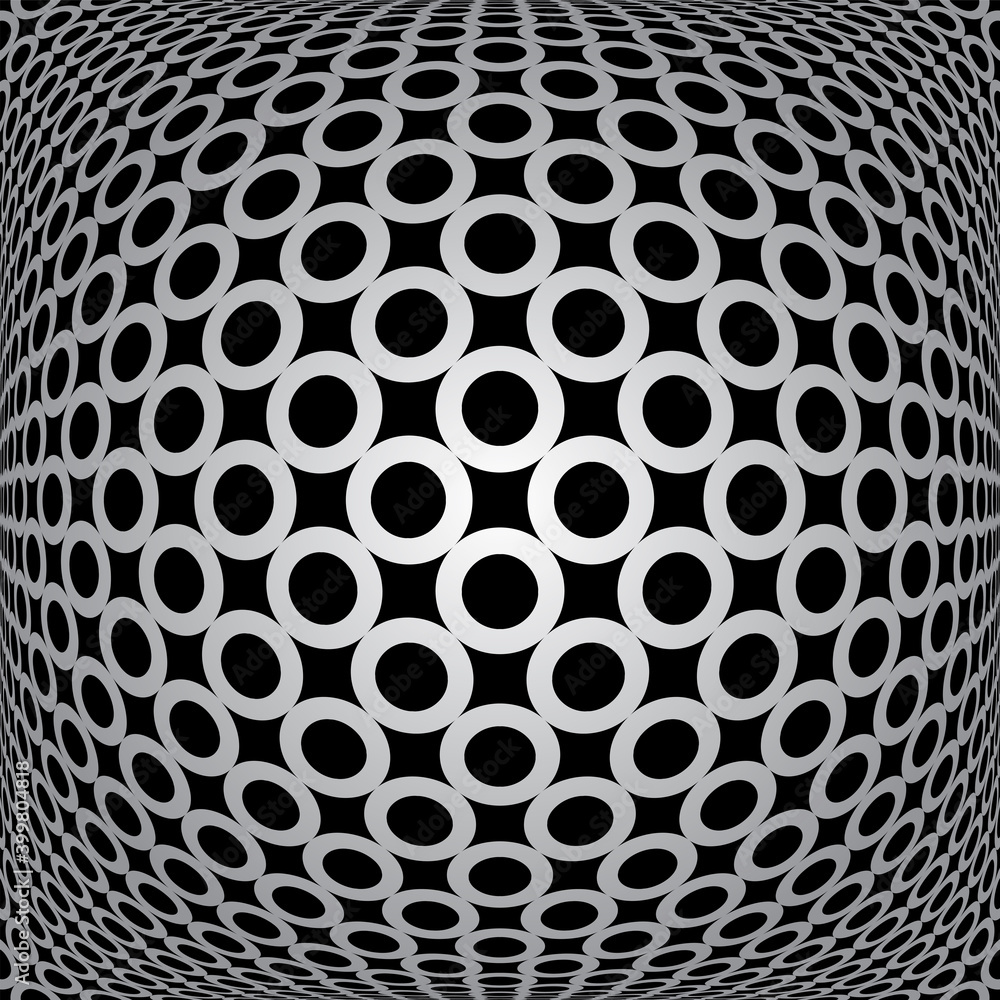 Abstract geometric pattern in 3D spherical shape. Abstract geometric pattern in 3D spherical shape.