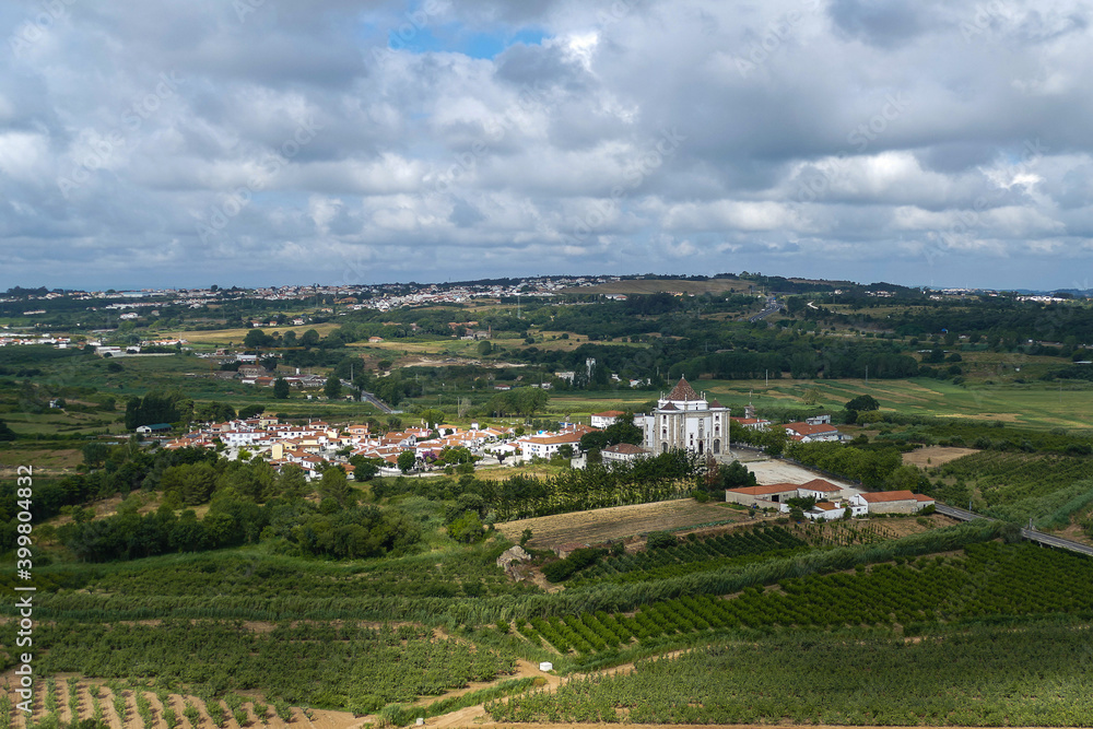 Portugal, view of Obidos from the city wall Castelo de Obidos