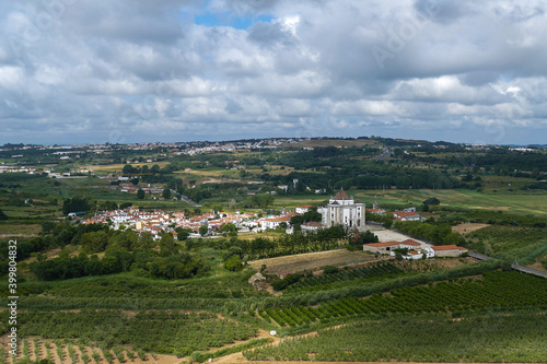 Portugal, view of Obidos from the city wall Castelo de Obidos