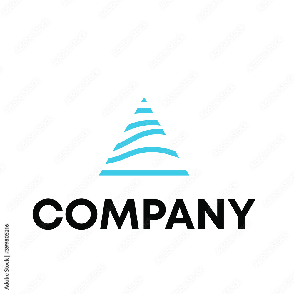 triangle waves logo design