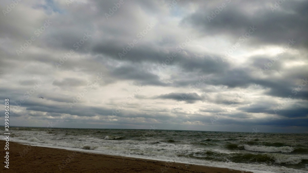 grey day over the sea grey day over the sea