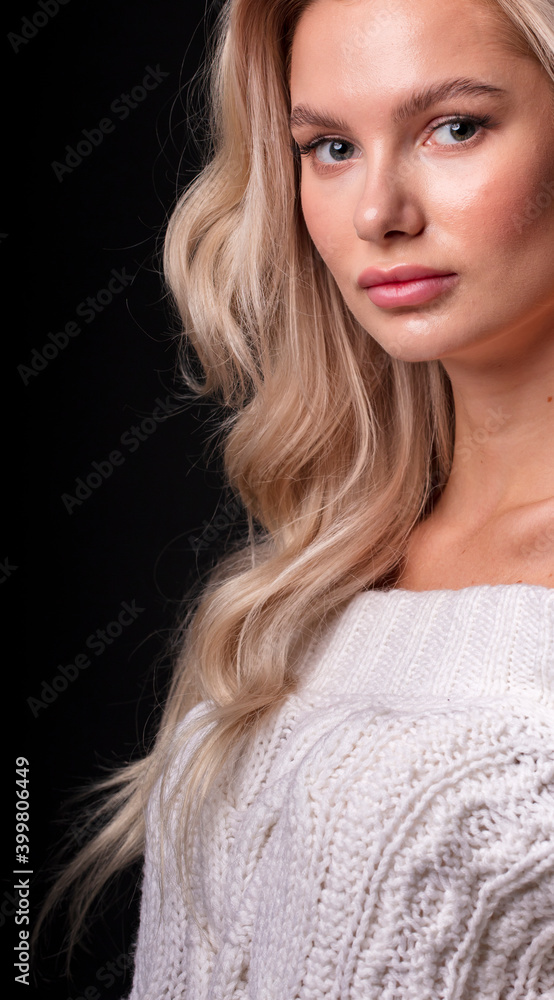 portrait of a young woman, shooting in a photo studio portrait of a young woman, shooting in a photo studio