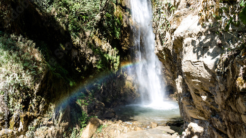 Tiger Falls, Chakrata creating beautiful rainbow effect photo