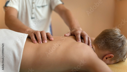 Health-related massage at physiotherapist office