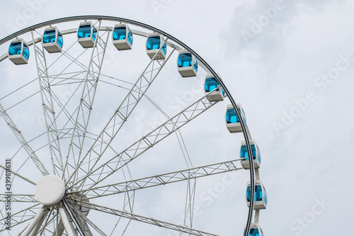 SkyWheel Helsinki ferris wheel  with grey sky in background