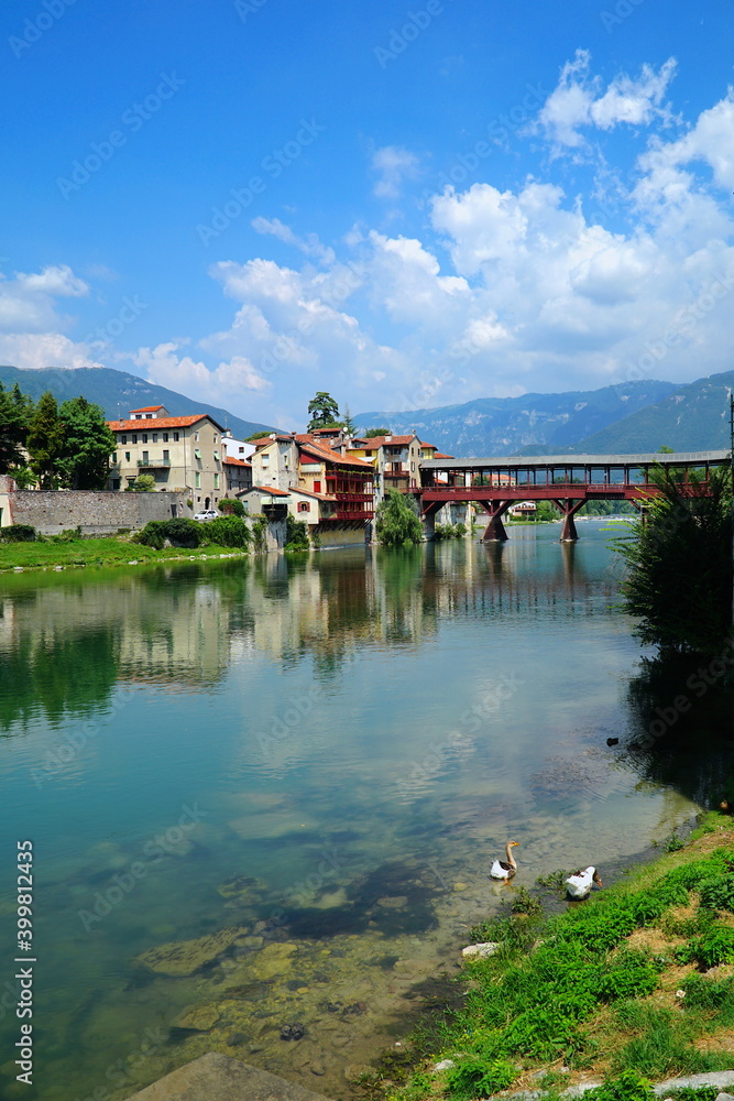 Bassano del Grappa is a city in northern Italy’s Veneto region, Italy. The Old Bridge also called the Bassano Bridge or Bridge of the Alpini is considered one of the most picturesque bridges in Italy.