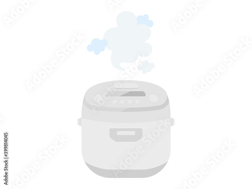 炊飯器で米を炊くイラスト