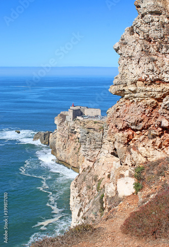 Cliffs above Nazare beach, Portugal 